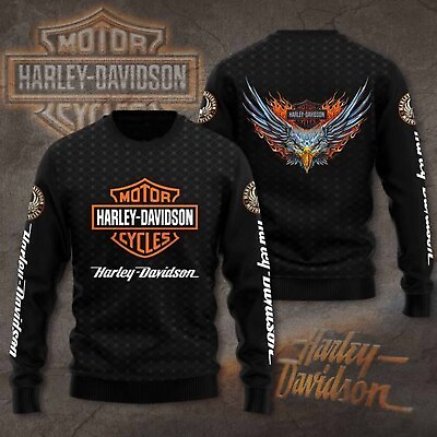 #ad Personalized Harley Davidson 3D Printed Long Sleeve Shirt Limited Edition S 5XL $31.99