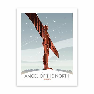 #ad #ad Angel of the North Winter 28x35cm Art Print by Dave Thompson GBP 9.99