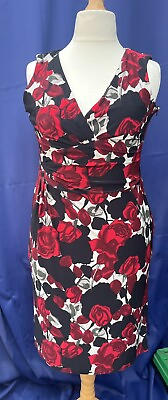 #ad Phase Eight Dress Bodycon Ladies Womens Curvy Floral Roses Party Cocktail 16 GBP 10.99
