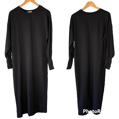 NORDSTROM Black Maxi Dress Long Sleeves XS $32.00