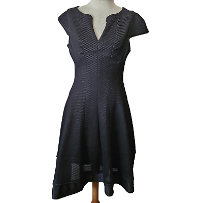 #ad Black Short Sleeve Cocktail Dress with Pockets Size 6 $26.25