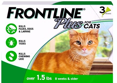 #ad FRONTLINE® Plus for Cats and Kittens Flea and Tick Treatment 3 Monthly Treatment $31.85