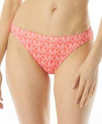 #ad MSRP $58 Michael Kors Womens Classic Bikini Bottoms Pink Size Large $13.92