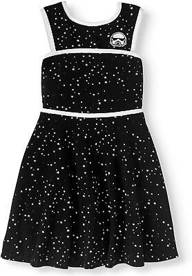 #ad Youth Girls Disney Star Wars Black Tsum Stormtrooper Skater Dress $15.19