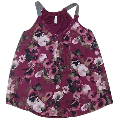 #ad Xhilaration Womens Tank Tunic Sleeveless Boho Medium Blouse Floral $9.97