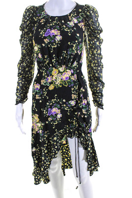 #ad For Love and Lemons Womens Black Ross Midi Dress Size 0 13204213 $62.01