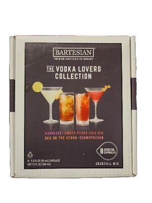 #ad Bartesian The Vodka Lovers Collection Cocktail Mixer Cocktail Capsules Pods 8ct $18.99