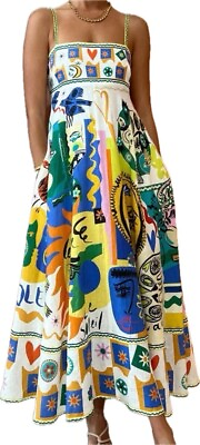 #ad Midi Sundress Summer Dress Women’s Size Small $34.50