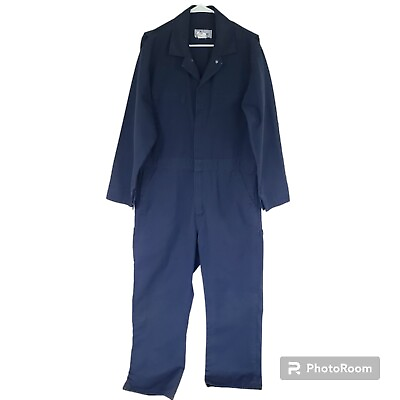 #ad Sears Roebucks Coveralls Vintage Mens 44R Blue Mechanic Workwear Halloween Jason $58.98