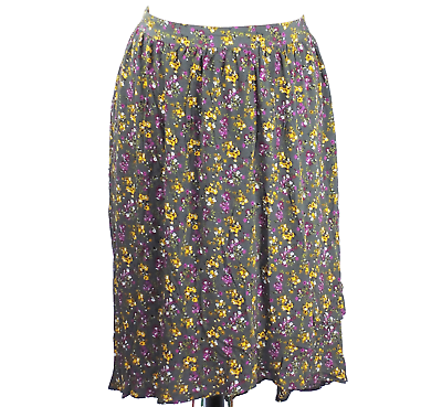 #ad NEW RTR Multicolor Plus Size 28W Skirt Faux Wrap Hi Low Hem Layered Floral Print $22.40