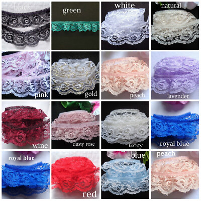 #ad #ad Ruffled Lace 11 4 inch wide select color price per yard $1.49