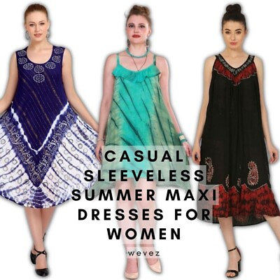 10 Pcs Casual Sleeveless Summer Maxi Dresses for Women $66.50