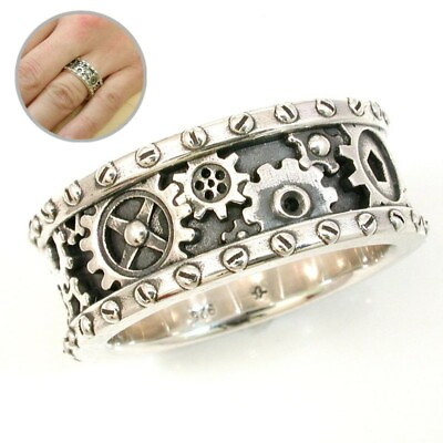 925 Silver Party Ring Men Creative Women Punk Style Jewelry Gift Sz 6 10 C $2.43