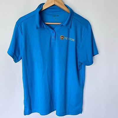 Logos Etc Womens Ups Employee Polo Shirt Size L Teal Embroidered Short Sleeve $17.42