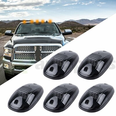 5pc Smoke Cab Roof Marker Lights Yellow for Dodge Ram 2500 3500 4500 2003 2019 $26.09