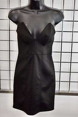 #ad Forever Black Fancy Cocktail Club Dress Size Small On Sale $13.30