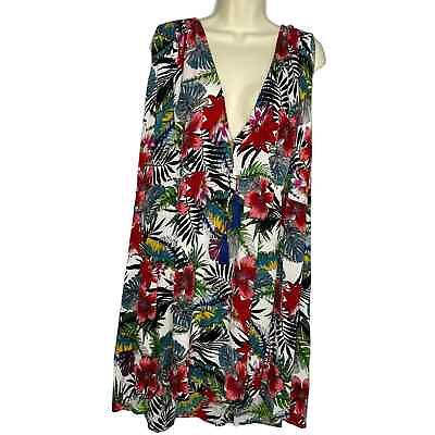 #ad Swimsuits for All Floral Tropical Print Cover Up Beach Resort Casual Size 22 24 $32.00
