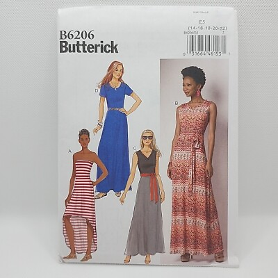 #ad Butterick 6206 Misses#x27; Petite Maxi Dress Sewing Pattern Size 14 22 Uncut $6.99