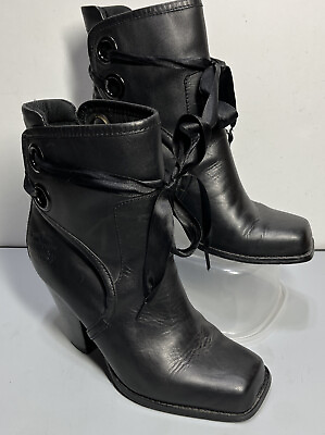 #ad Harley Davidson Womens Boots D83642 Size 5M Black EUC $39.23