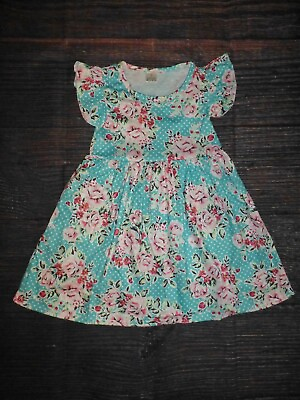 #ad #ad NEW Boutique Floral Sleeveless Girls Dress $11.04