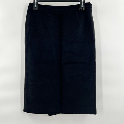 #ad Time Postmodern 100% wool black pencil skirt size 2 $58.00