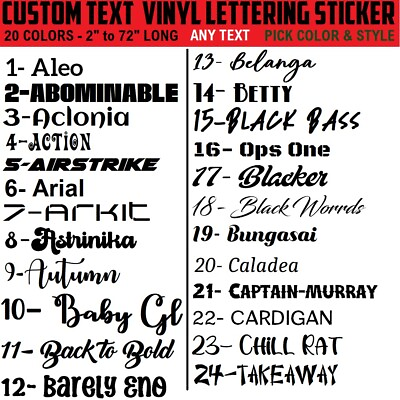 Custom Text Vinyl Lettering Sticker Decal Personalized ANY TEXT ANY NAME 2 $69.99