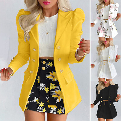 #ad Womens Business Blazer Suit TopsSkirt 2Pcs Set Ladies Formal Work Jacket $28.88
