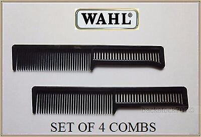 4 Wahl Combs 4quot; Long for Hair Beard Goatee amp; Mustache $13.97