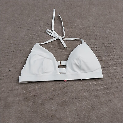 #ad Victoria#x27;s Secret Womens Size Medium White Halter Swimsuit Bikini Top $18.88