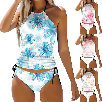 #ad Tankini Swimsuits For Women Tummy Control 2 Piece Tummy Control Swimming Surfing $14.99
