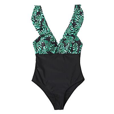 #ad Swimsuit Push Up No Wire Ruffle Floral Print Bathing Suit Beachwear $15.49