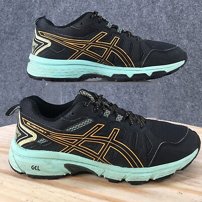 Asics Running Shoes Womens 8 Black Gel Venture 7 Low Lace Up Sneakers 1012A476 $14.00