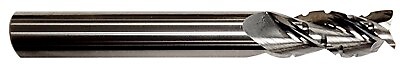 #ad 1 2quot; 3 FLUTE LONG CARBIDE END MILL FOR ALUMINUM WITH CHIPBREAKERS .030 RADIUS $49.95