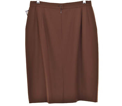 ESCADA Margaretha Ley Women#x27;s Wool Skirt SIZE DE 44 US 14 Cocoa Brown SALE $48.00