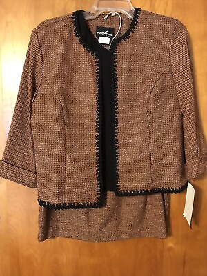#ad Positive Attitude Women’s Size 10 Three Piece Tweed Skirt Suit New With Tags $43.78