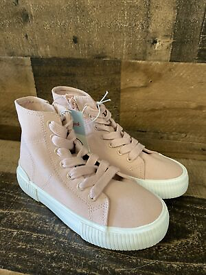 #ad Cat amp; Jack Youth Girls#x27; Pink Cora Zipper Lace Up Sneakers High Top New $14.39