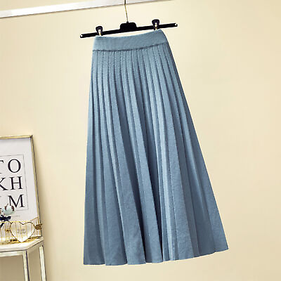 #ad Fall Skirt High Waist Dress up Elastic Waist Lady Autumn Skirt One Size $23.29