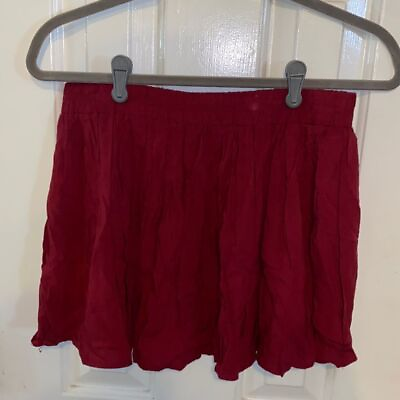 #ad NWT Red Mini Skirt Size L $15.00