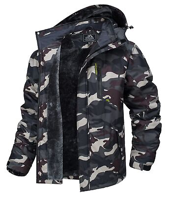 Men#x27;s Waterproof Winter Jacket Warm Winter Coat Outdoor Ski Snow Hooded Jacket $59.98