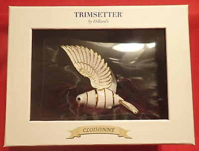 #ad Dillards Trimsetter Cloisonne Collection Dove Articulated Ornament $55.99