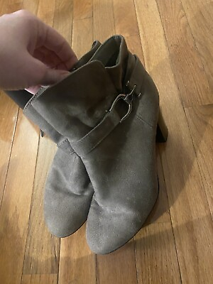 #ad Women’s Size 9 Grey Heeled Boots $4.99