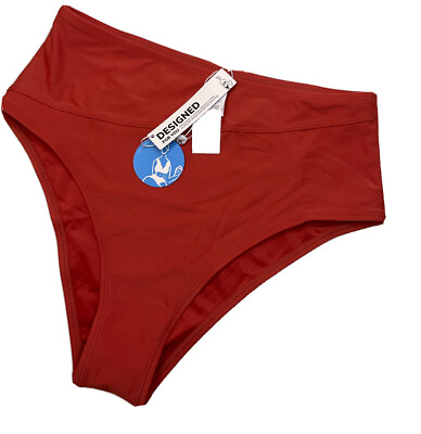 #ad Cupshe Swimsuit Bottoms High Waist Cheeky Swimwear Women Sz M NWT $18.99