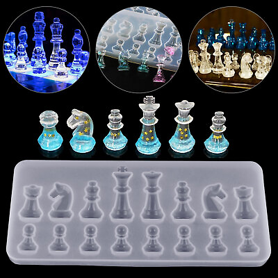 DIY Silicone Resin Chess Mold Jewelry Pendant Making Tool Mould Craft Handmade $7.88