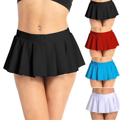 Womens Mini Pleated Skirt Schoolgirl Micro Short Dress Sexy Role Play Clubwear $8.99