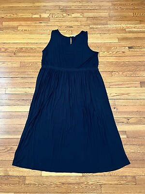 #ad Old Navy Black Maxi Dress Women#x27;s Plus Size 4X Sleeveless Stretchy Fit $17.99