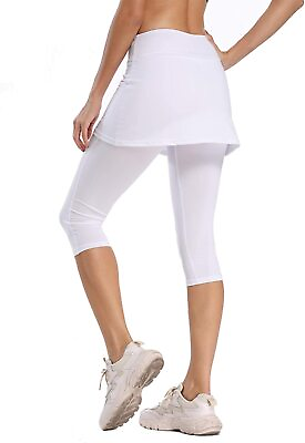 Ibeauti Womens UPF 50 Yoga Skirted Capri Leggings Golf Tennis Pants with Skirt $60.40