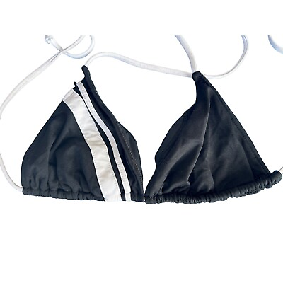 #ad Unbranded Womens Black amp; White String Bikini Top One Size $7.99