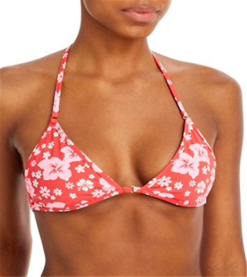 #ad Frankies Bikinis Women#x27;s Triangle Bikini Top Red Size Large $23.50