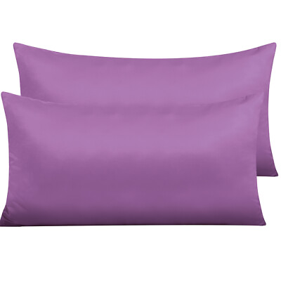 Luxury Soft Satin Pillowcase for Hair – Satin Pillowcases with Zipper Set of 2 $11.99