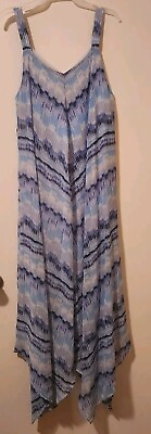 Emma amp; Michele Women#x27;s Sleeveless Maxi Dress Extra Large Multicolor Blue $12.99